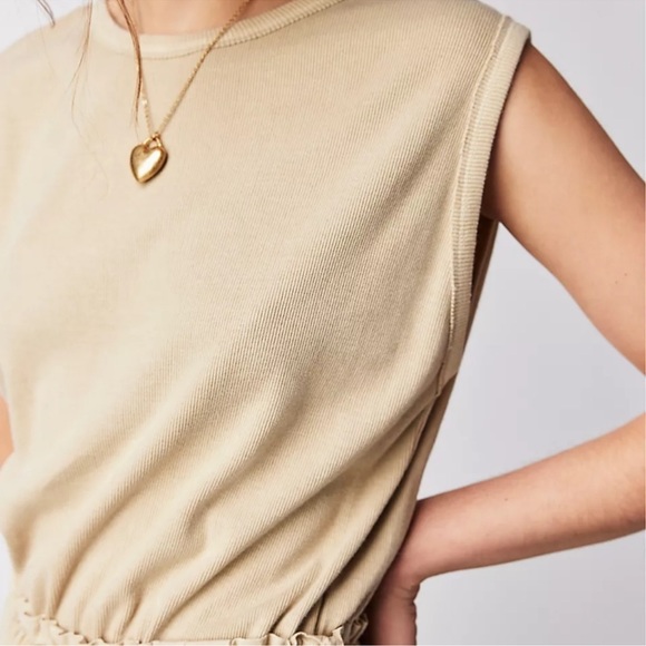 NWT Free People Mixed Media Jumpsuit Sz Medium - Picture 4 of 6